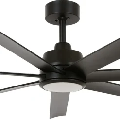 Beacon loftventilator med lys Atlanta, sort, støjsvag