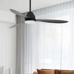 Beacon loftventilator med lys Whitehaven, sort, støjsvag