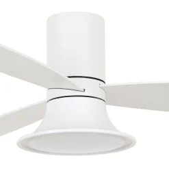 Beacon loftventilator med lys Flusso hvid Ø 132 cm støjsvag