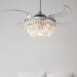 Beacon loftventilator med lys Fanaway Veil krom lydløs