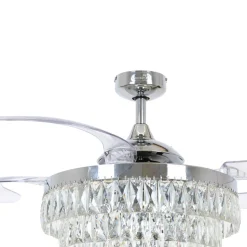 Beacon loftventilator med lys Fanaway Veil krom lydløs