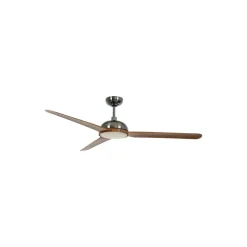 Beacon loftventilator med lys Unione, nikkel/koa, støjsvag