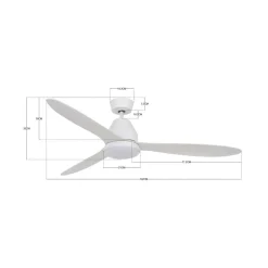 Beacon loftventilator med lys Whitehaven hvid lydløs