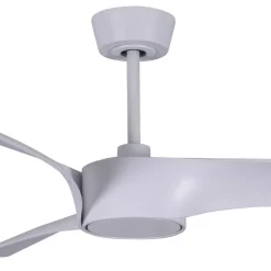 Beacon loftventilator med lys Line, hvid, Ø 132 cm støjsvag