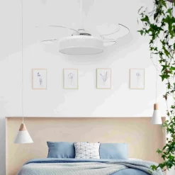 Beacon loftventilatorlampe Fanaway Fraser hvid/klar lydløs