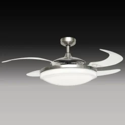 Beacon ventilator med lys Fanaway Evo 2, mat krom, støjsvag