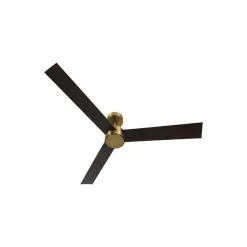 Beacon ventilator med lys Climate IV messing/valnød lydløs