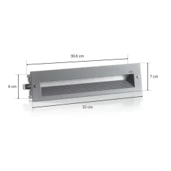 BEGA 33055 LED-væglampe 3000 K, grafit, 32 cm