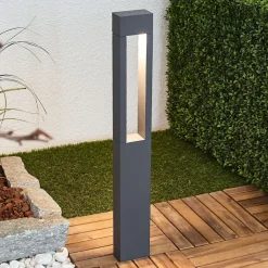 BEGA 77265K3 gadelampe, kantet grafit 3.000 K åben