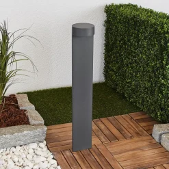 BEGA 77263K3 gadelampe, rund, grafit, 3000 K, nede