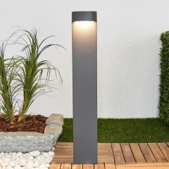 BEGA 77263K3 gadelampe, rund, grafit, 3000 K, nede