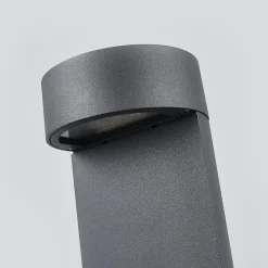 BEGA 77263K3 gadelampe, rund, grafit, 3000 K, nede