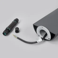 BEGA 77263K3 gadelampe, rund, grafit, 3000 K, nede