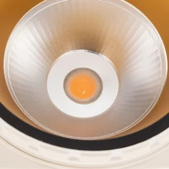 Bega LED indbygget loftspot Studio Line, sort/messing, aluminium