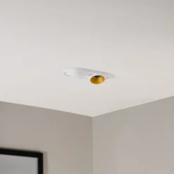 Bega LED indbygningsspot Studio Line, hvid/messing, 2 lyskilder.