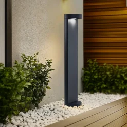 Bega LED-gadelampe 99058 K3, grafit, støbt aluminium, glas