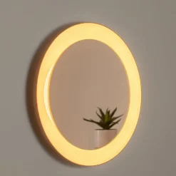 Bega LED-spejl Studio Line sort-messing, Ø 50 cm