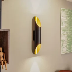 BEGA Studio Line væglampe cut 28W sort/messing