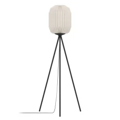 Belgrave gulvlampe, højde 141,5 cm, sort/hvid, metal