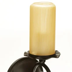 Bente væglampe, skærm i kerte-look