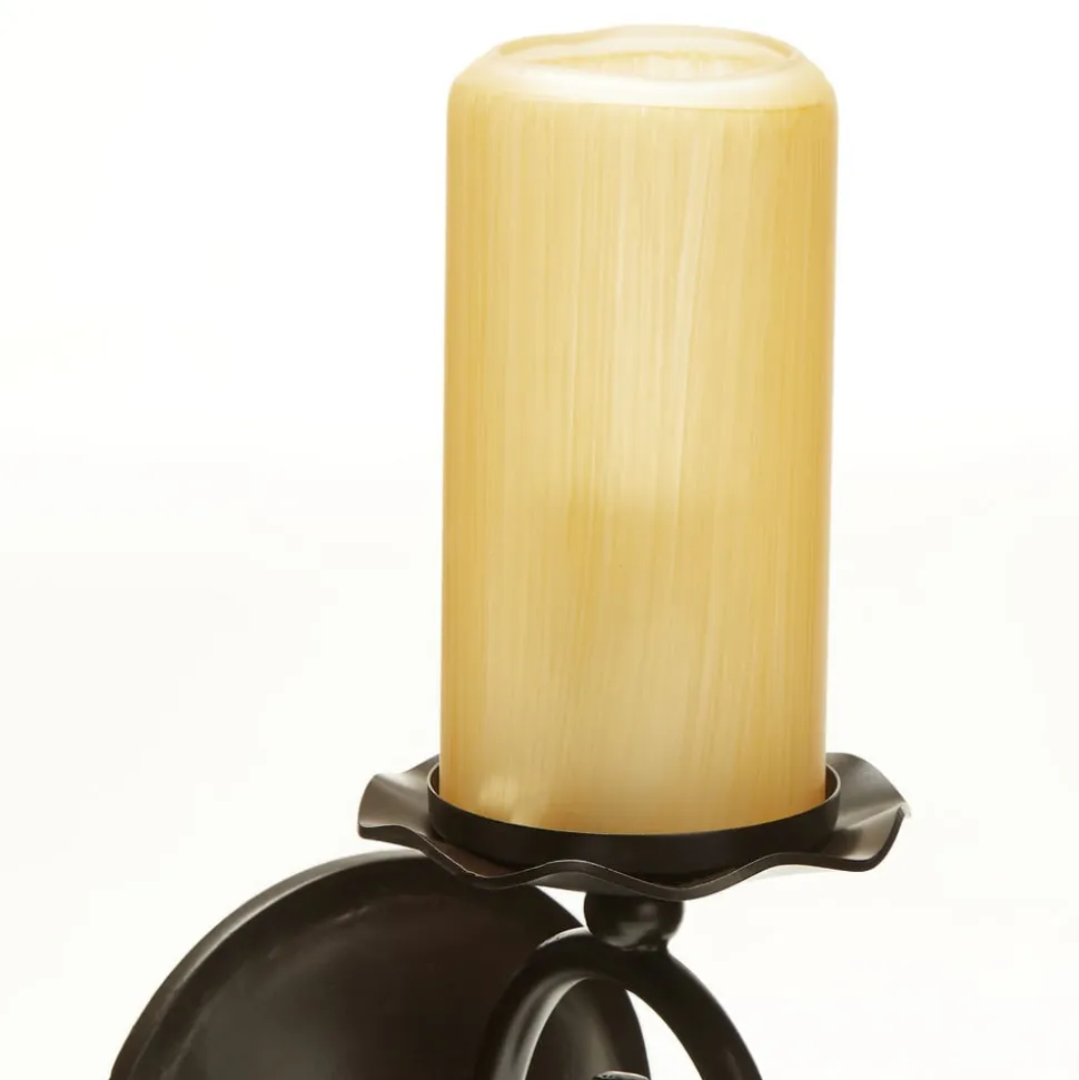 Bente væglampe, skærm i kerte-look