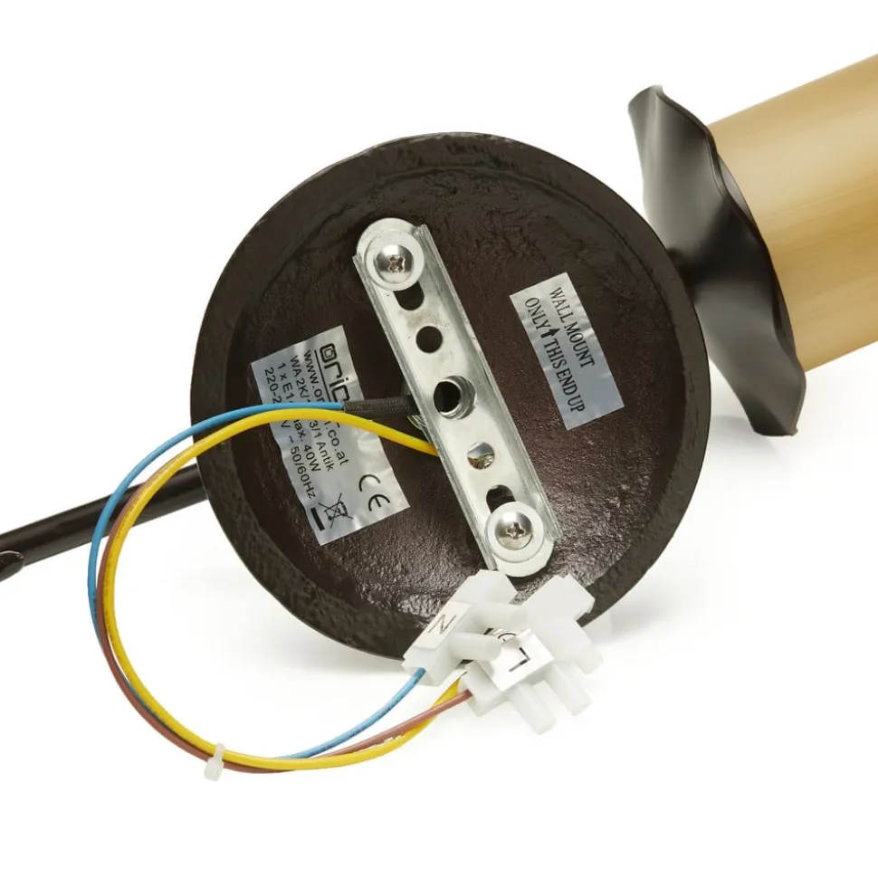 Bente væglampe, skærm i kerte-look