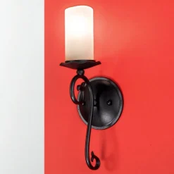 Bente væglampe, skærm i kerte-look