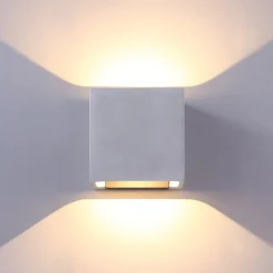 Betongrå LED udendørs væglampe Riak