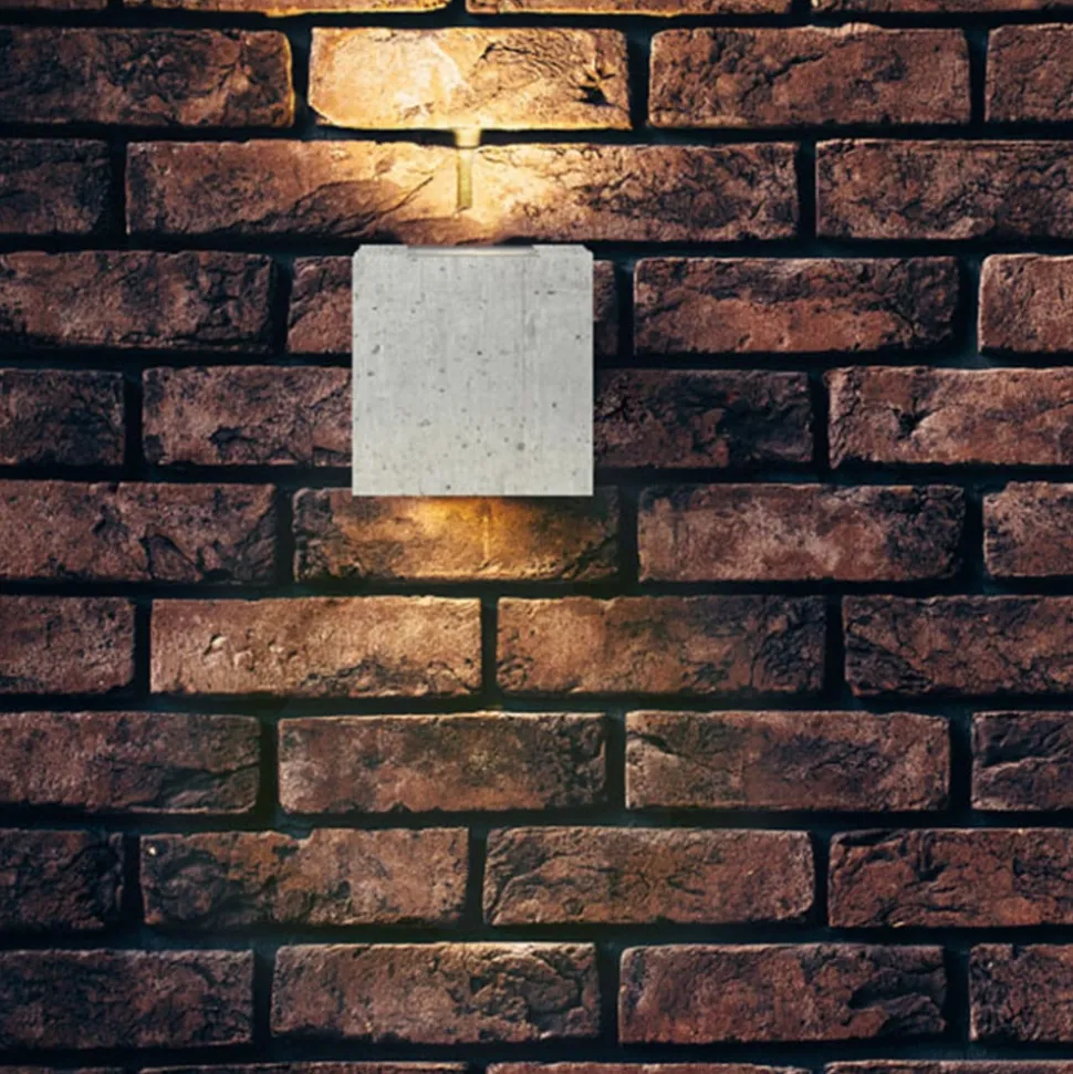 Betongrå LED udendørs væglampe Riak