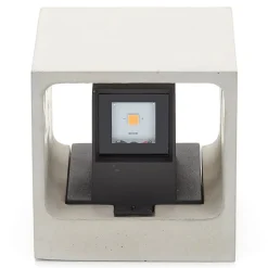 Betongrå LED udendørs væglampe Riak