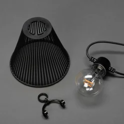 Biergarten lyskæde, udvidelse, sort skærm