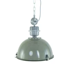 Bikkel - olivengrøn industri-hængelampe