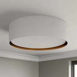 Bilbao loftslampe, hvid/guld, Ø 60 cm