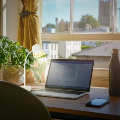 Biwo LED-bordlampe, hvid, berøringsdæmper, metal