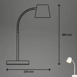 Biwo LED-bordlampe, hvid, berøringsdæmper, metal