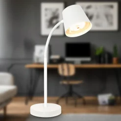 Biwo LED-bordlampe, hvid, berøringsdæmper, metal