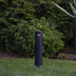 Blace LED-solcellelampe i sort, 39 cm høj