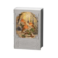 Bog med fugle vandlygte LED-borddekoration