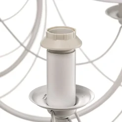 Bona - hvid lysekrone med tekstilskærme