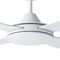 Bondi 1 loftventilator, mat hvid, fjernbetjening