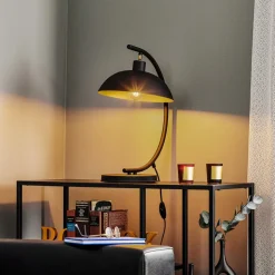 Bordlampe 1036, 1 lyskilde, sort-guld