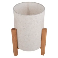 Bordlampe 3193, træ, hørtekstil, højde 32 cm