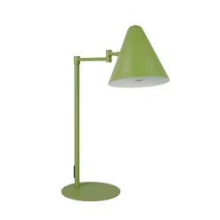 Bordlampe Cosima, grøn, højde 50 cm, metal