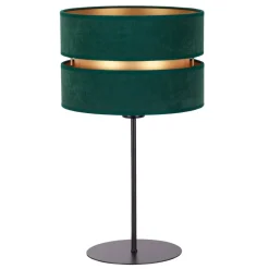 Bordlampe Duo, grøn/guld, højde 50 cm