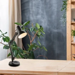 Bordlampe Famous med tre led, sort