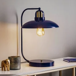 Bordlampe Felix, blå/guld