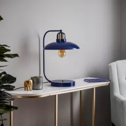 Bordlampe Felix, blå/guld
