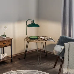 Bordlampe Felix, grøn/guld