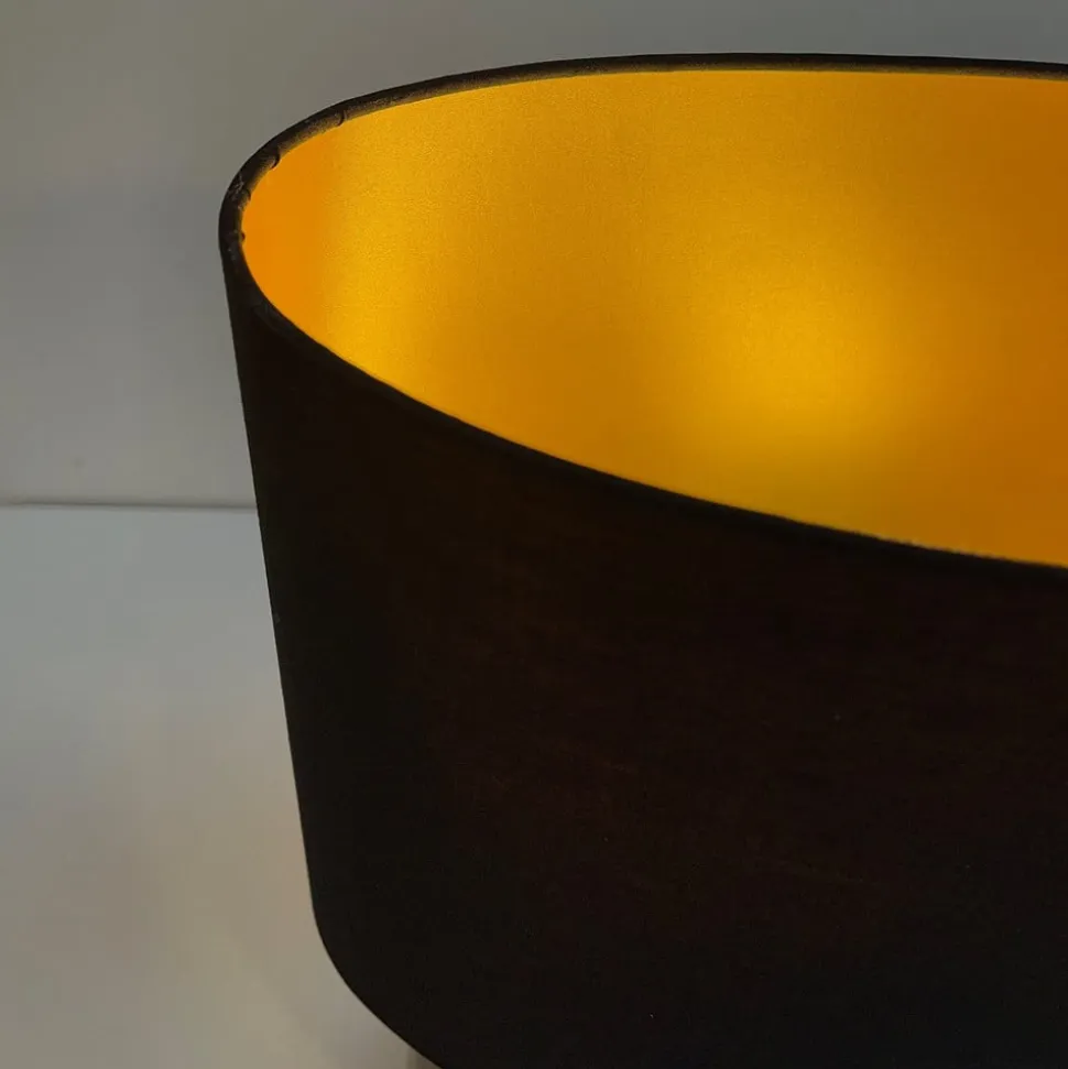 Bordlampe Foro, bronze/sort, højde 39 cm