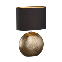 Bordlampe Foro, bronze/sort, højde 53 cm